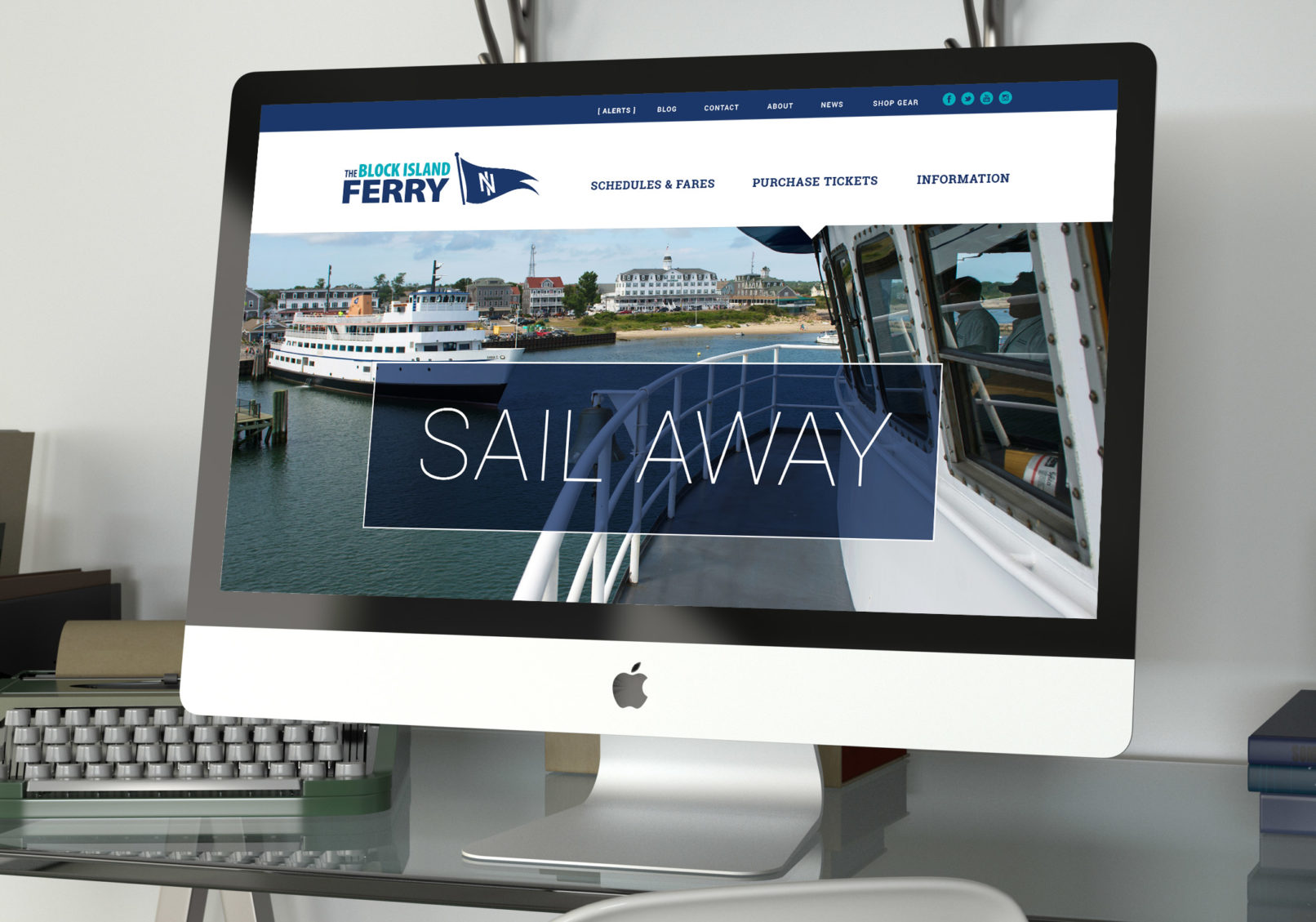 portfolio sample of Block Island Ferry Home Page