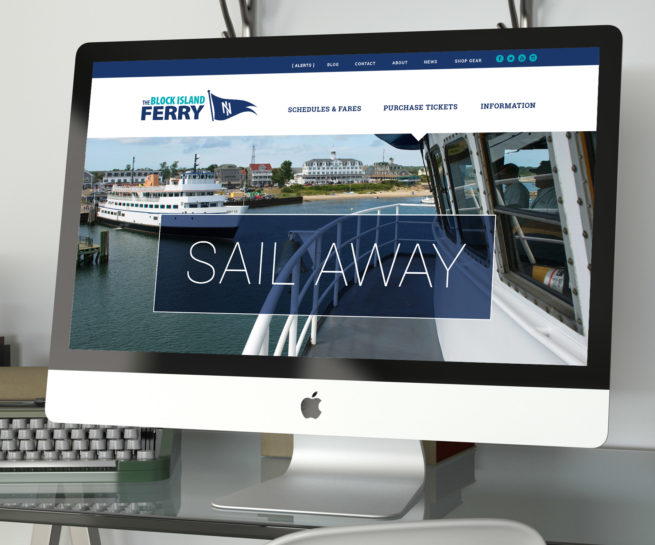 portfolio sample of Block Island Ferry Home Page
