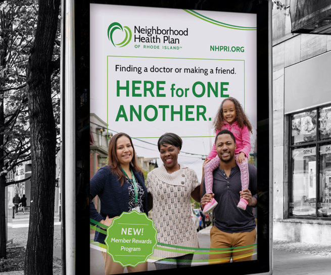 neighborhood health plan bus ad By Mattie Wells