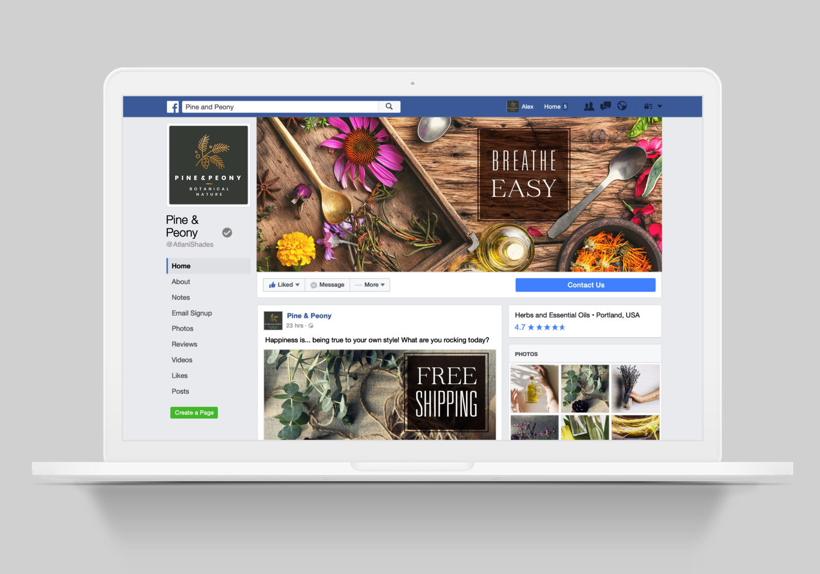 Facebook graphic design by Mattie Wells